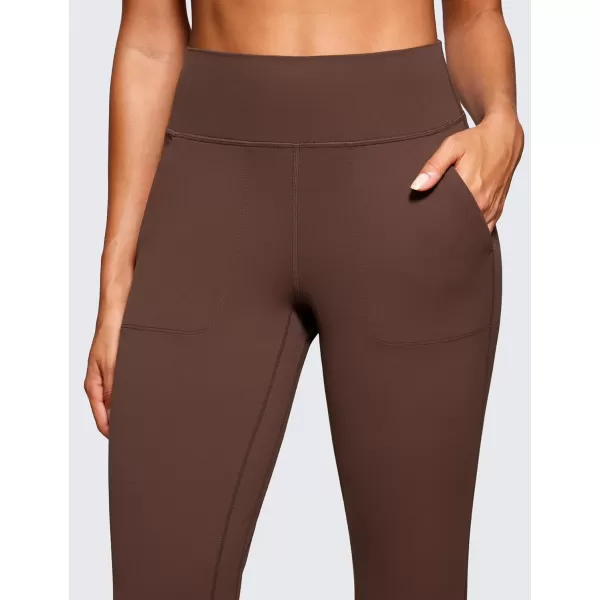 imageCRZ YOGA Womens Butterluxe High Waist Cropped Joggers 23quot  Lounge Workout Leggings Yoga Capris Pants Pockets Buttery SoftCoffee Brown