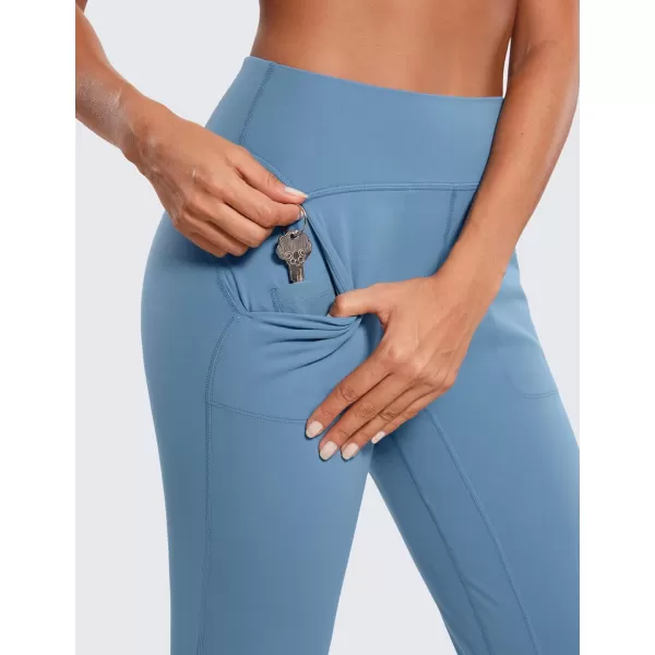 imageCRZ YOGA Womens Butterluxe High Waist Cropped Joggers 23quot  Lounge Workout Leggings Yoga Capris Pants Pockets Buttery SoftUniverse Blue