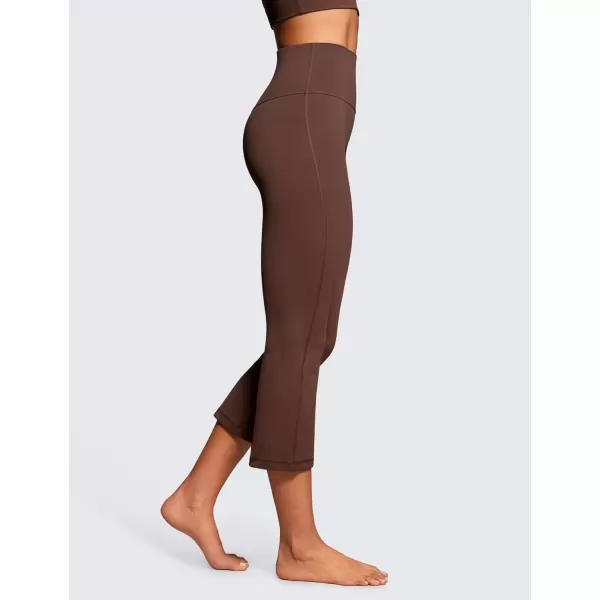 imageCRZ YOGA Womens Butterluxe High Waisted Flare Capris Leggings 23quot  Bootcut Yoga Pants Cropped Lounge Casual ComfyCoffee Brown