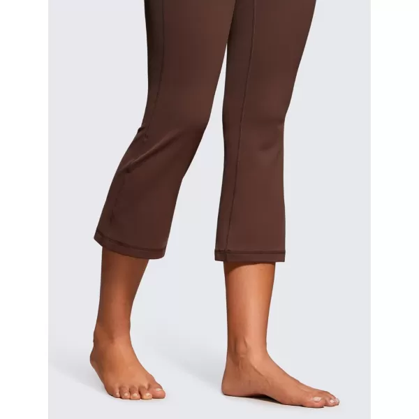 imageCRZ YOGA Womens Butterluxe High Waisted Flare Capris Leggings 23quot  Bootcut Yoga Pants Cropped Lounge Casual ComfyCoffee Brown