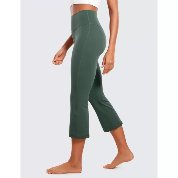 imageCRZ YOGA Womens Butterluxe High Waisted Flare Capris Leggings 23quot  Bootcut Yoga Pants Cropped Lounge Casual ComfyDark Forest Green