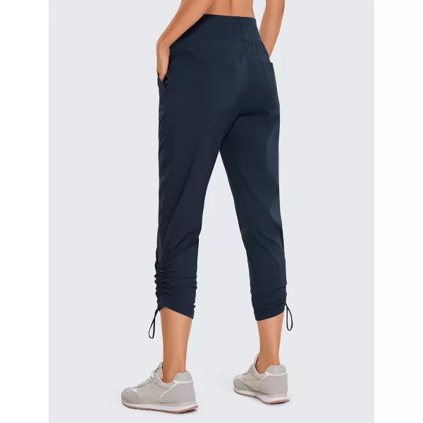 imageCRZ YOGA Womens Casual 78 Pants 25quot Lightweight Workout Outdoor Athletic Track Travel Lounge Joggers PocketsInk Blue