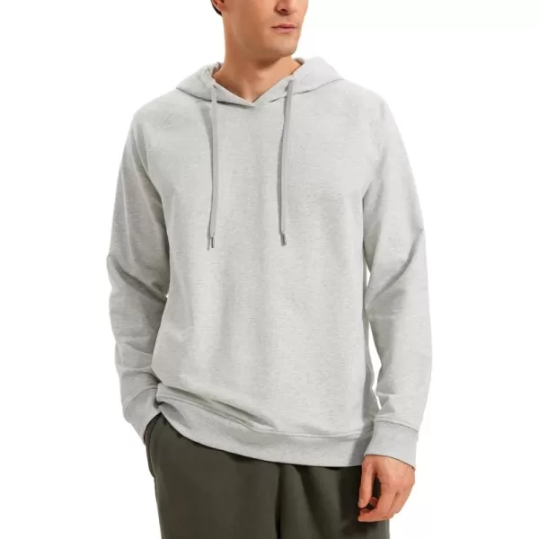 imageCRZ YOGA Hoodies for Men French Terry Hooded Sweatshirts Workout Athletic Casual Pullover Hoodie Tops with PocketDove Grey Heather