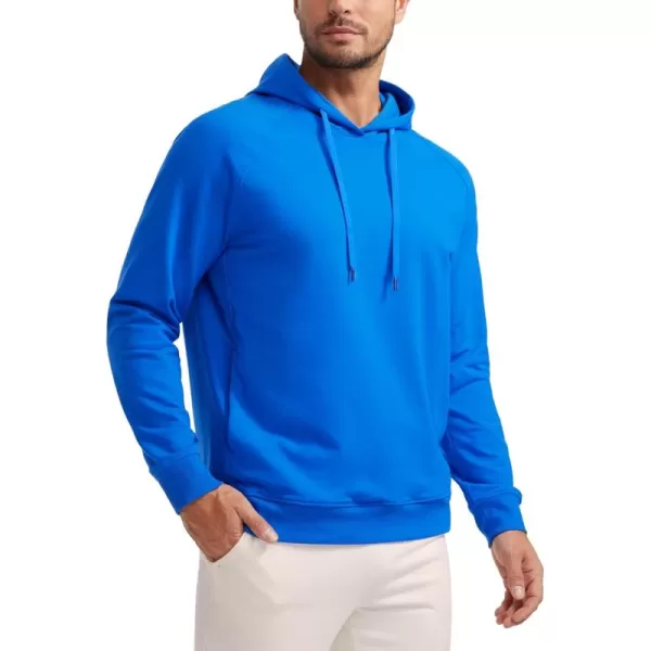 imageCRZ YOGA Hoodies for Men French Terry Hooded Sweatshirts Workout Athletic Casual Pullover Hoodie Tops with PocketSparkle Blue