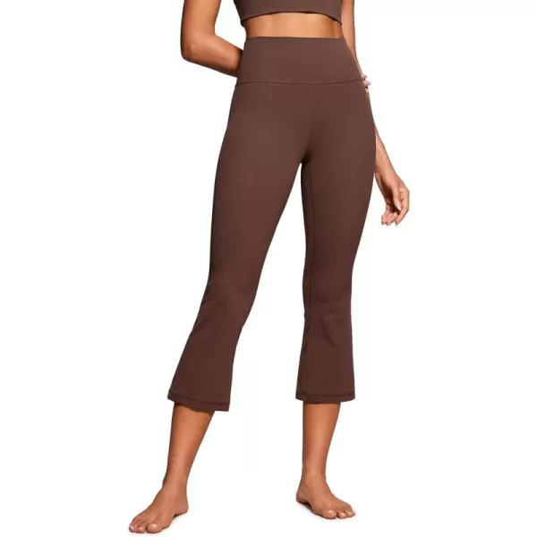 imageCRZ YOGA Womens Butterluxe High Waisted Flare Capris Leggings 23quot  Bootcut Yoga Pants Cropped Lounge Casual ComfyCoffee Brown