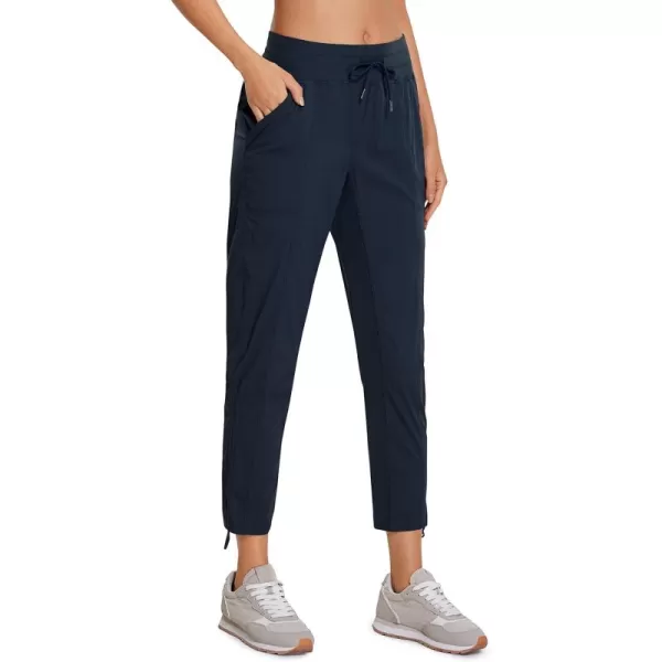 imageCRZ YOGA Womens Casual 78 Pants 25quot Lightweight Workout Outdoor Athletic Track Travel Lounge Joggers PocketsInk Blue