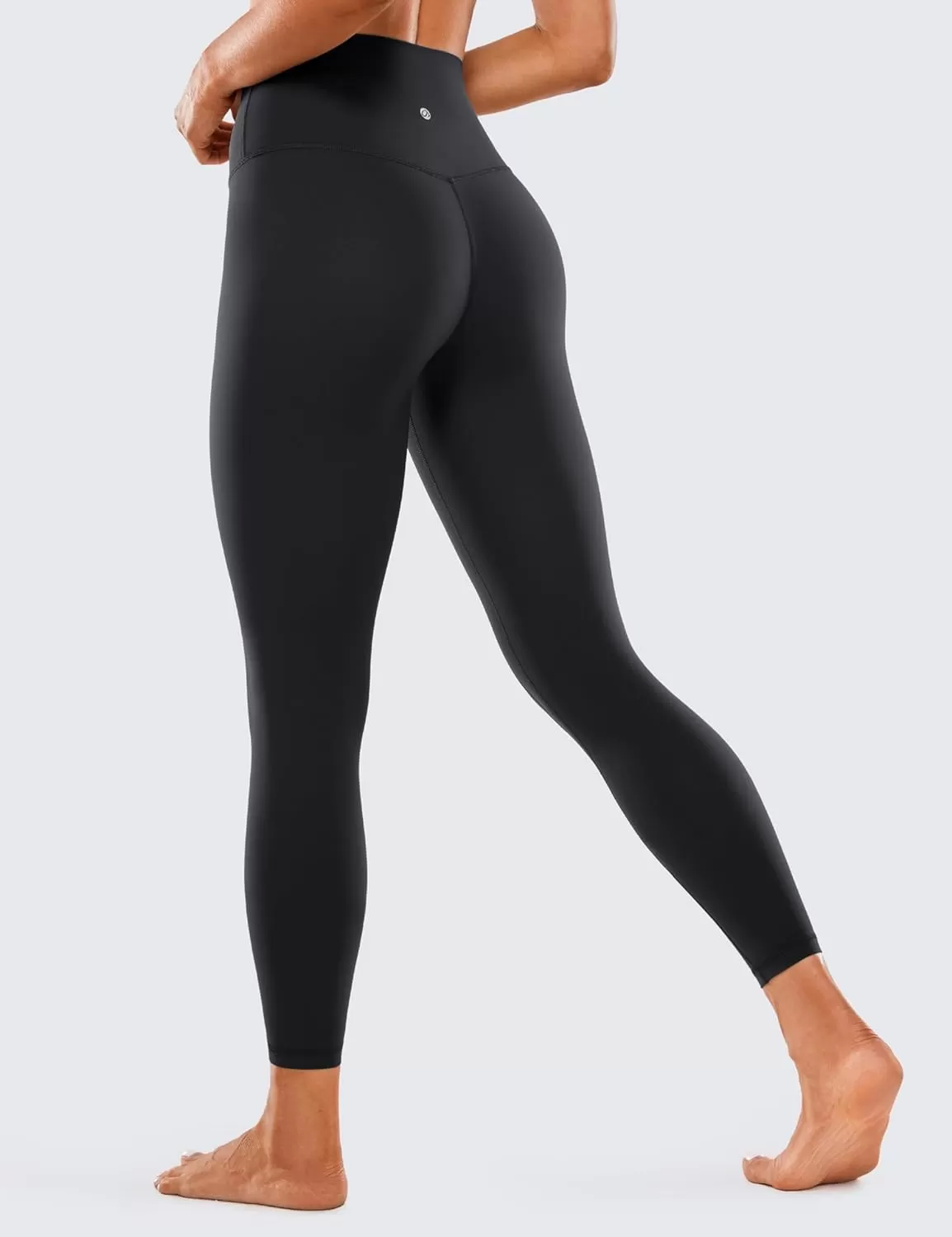 imageCRZ YOGA Womens Brushed Naked Feeling Workout Leggings 25quot  High Waisted Gym Compression Tummy Control Yoga PantsBlack
