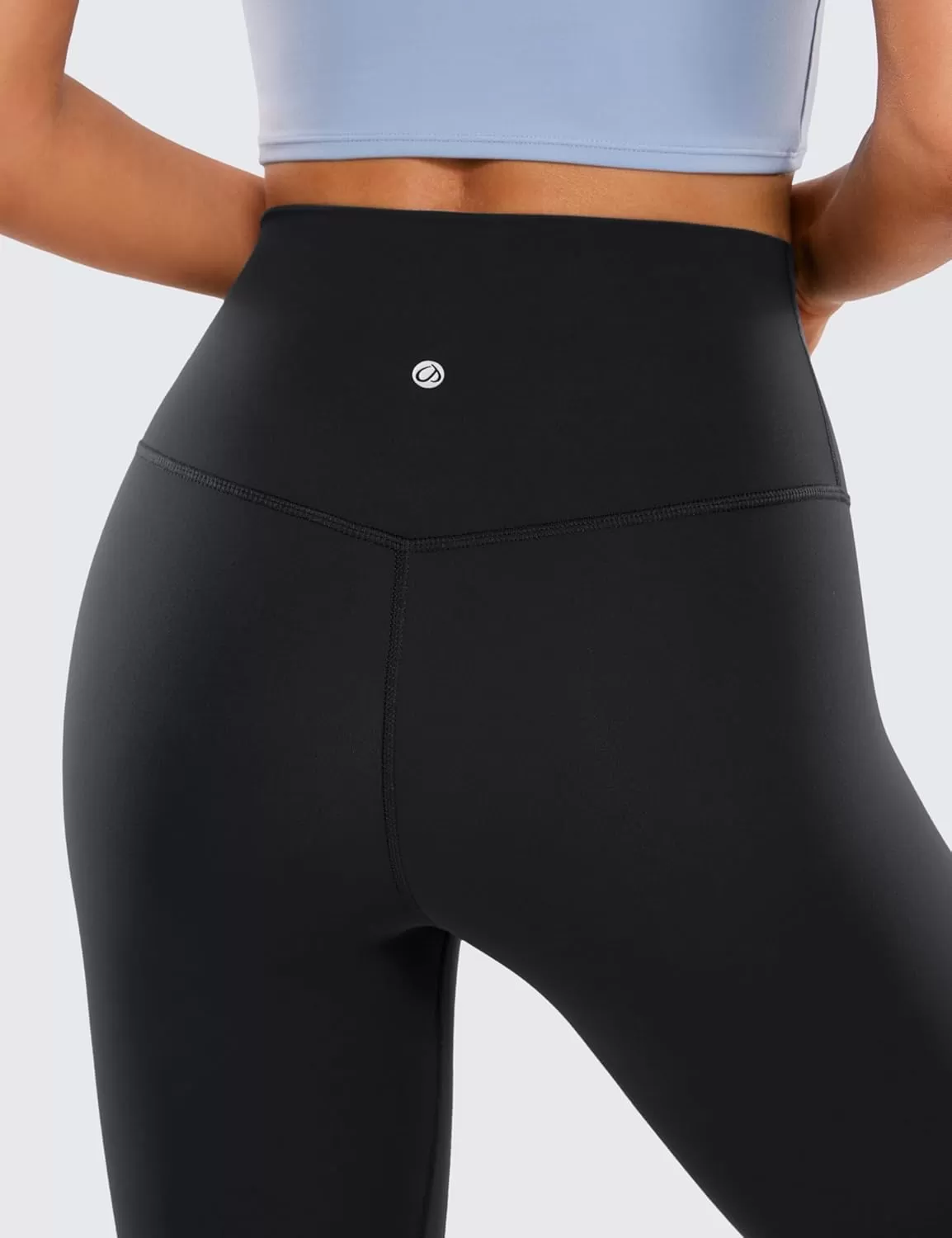 imageCRZ YOGA Womens Brushed Naked Feeling Workout Leggings 25quot  High Waisted Gym Compression Tummy Control Yoga PantsBlack
