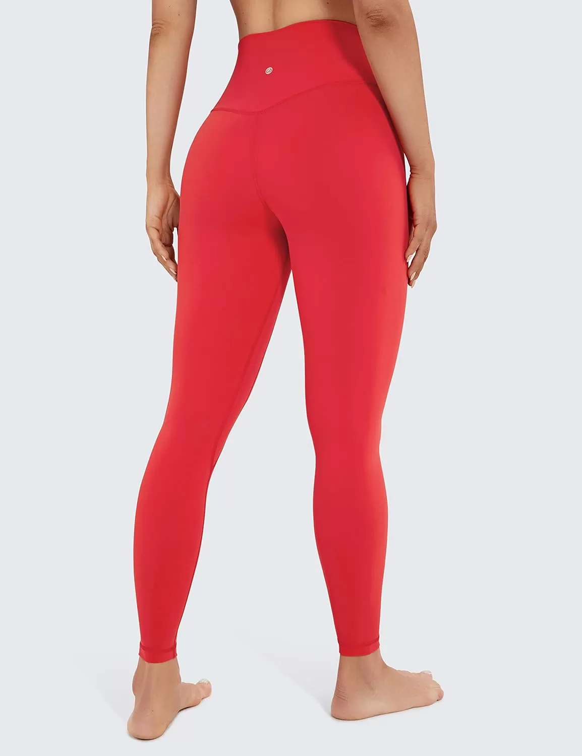 imageCRZ YOGA Womens Brushed Naked Feeling Workout Leggings 25quot  High Waisted Gym Compression Tummy Control Yoga PantsCrimson