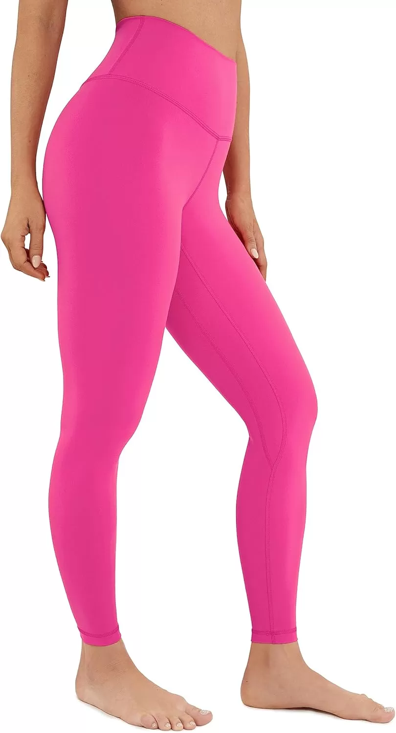 imageCRZ YOGA Womens Brushed Naked Feeling Workout Leggings 25quot  High Waisted Gym Compression Tummy Control Yoga PantsHibiscus Purple
