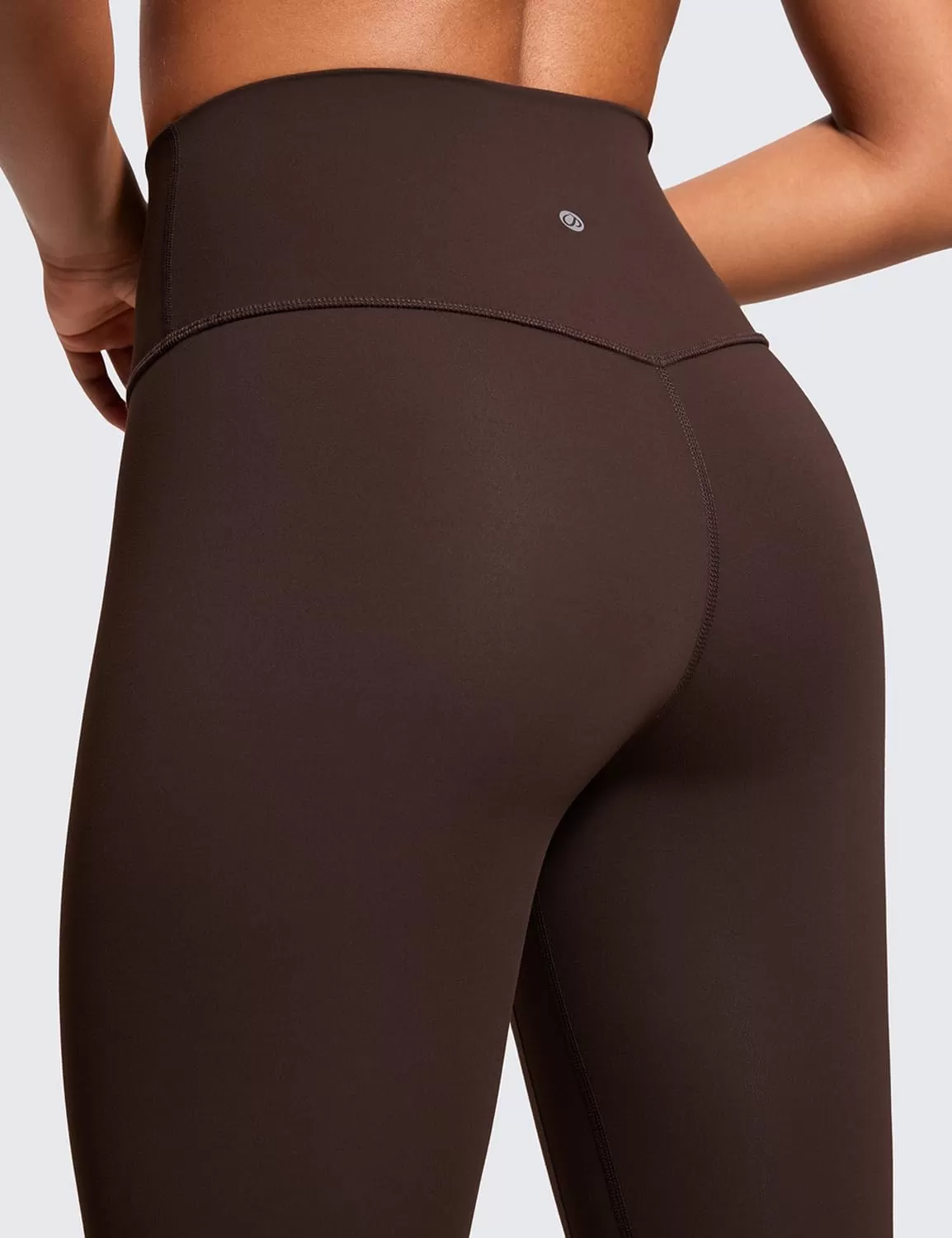 imageCRZ YOGA Womens Brushed Naked Feeling Workout Leggings 25quot  High Waisted Gym Compression Tummy Control Yoga PantsHot Fudge Brown