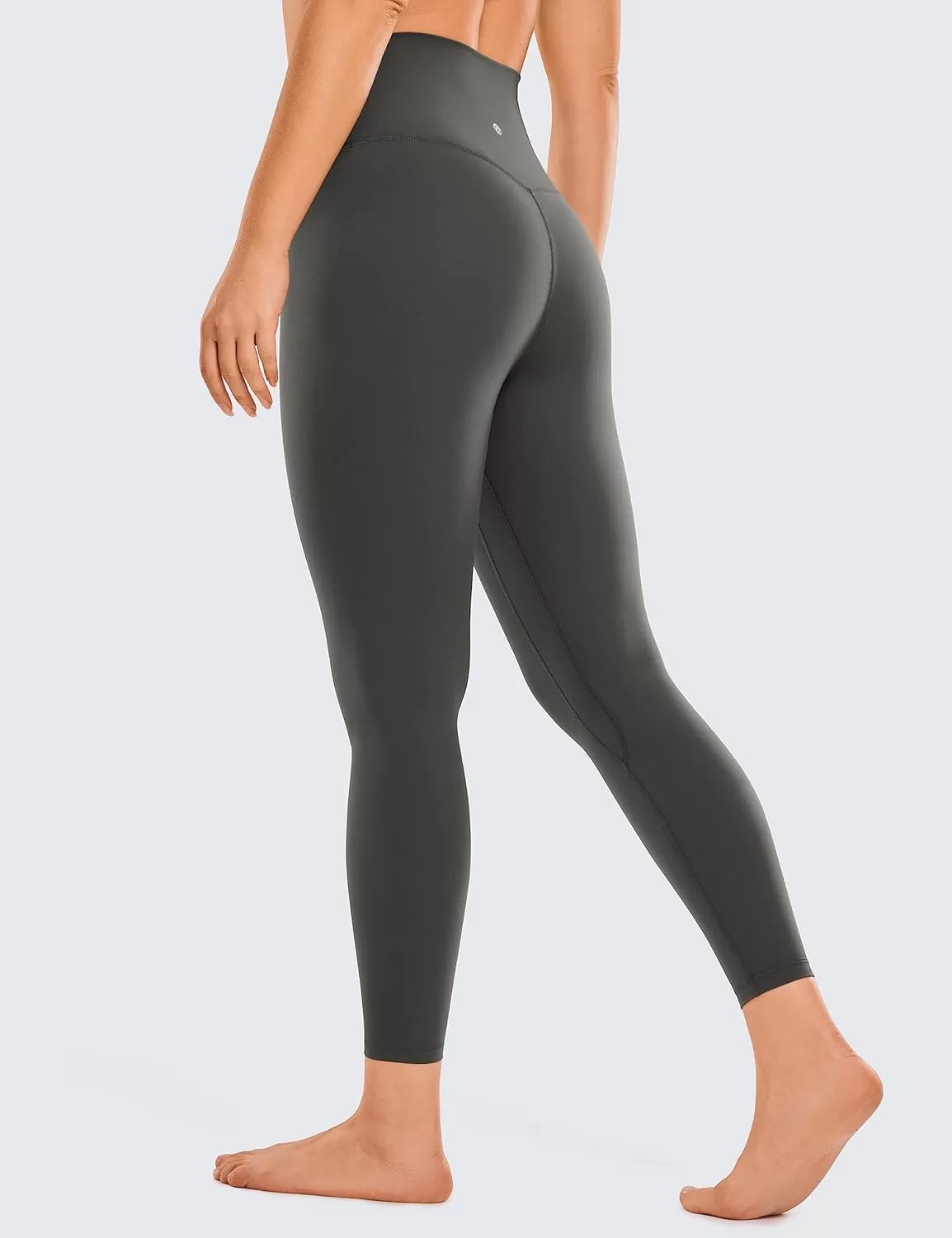 imageCRZ YOGA Womens Brushed Naked Feeling Workout Leggings 25quot  High Waisted Gym Compression Tummy Control Yoga PantsInk Gray