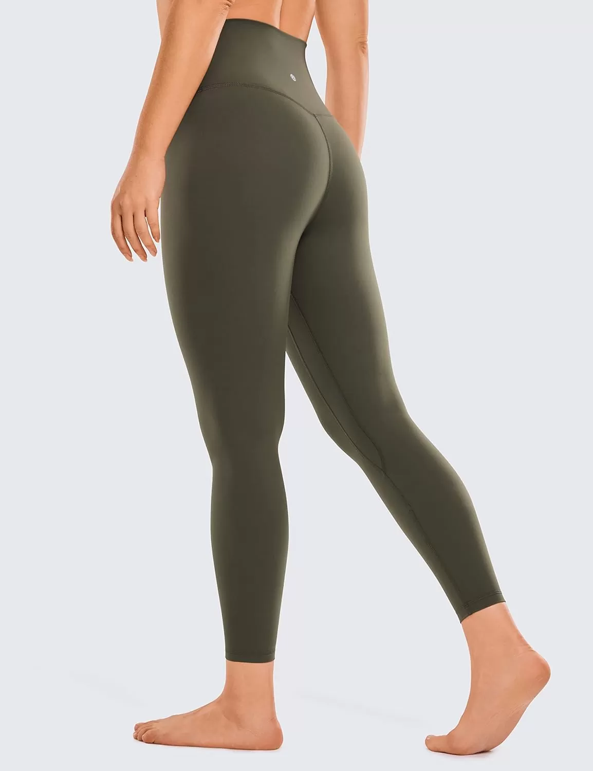 imageCRZ YOGA Womens Brushed Naked Feeling Workout Leggings 25quot  High Waisted Gym Compression Tummy Control Yoga PantsOlive Green