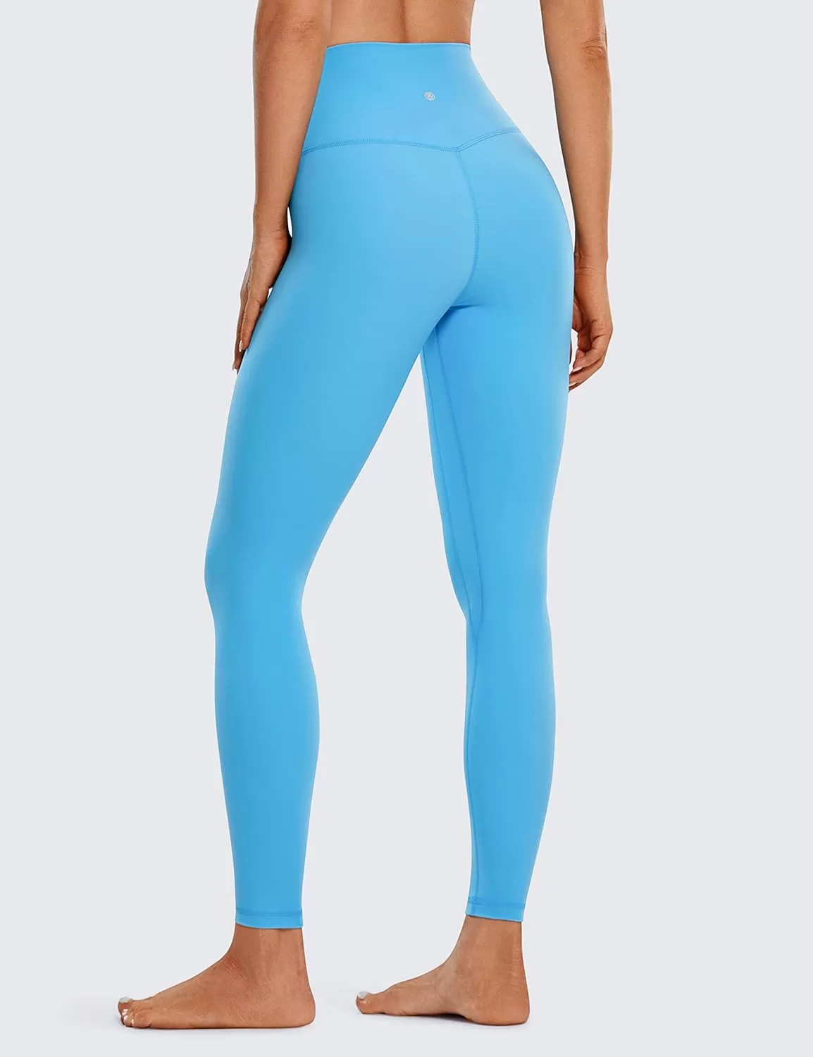 imageCRZ YOGA Womens Brushed Naked Feeling Workout Leggings 25quot  High Waisted Gym Compression Tummy Control Yoga PantsSerenity Blue