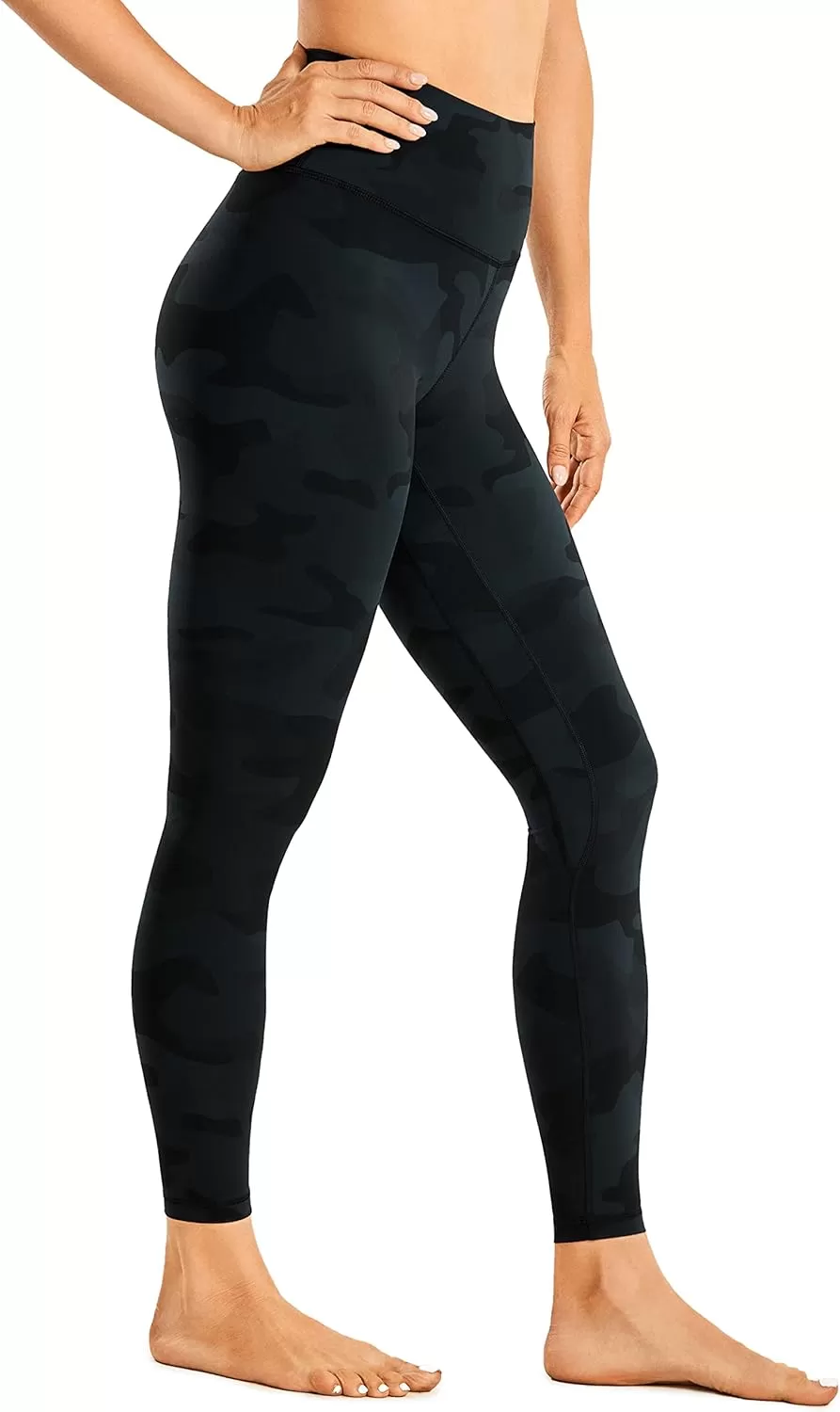 imageCRZ YOGA Womens Brushed Naked Feeling Workout Leggings 25quot  High Waisted Gym Compression Tummy Control Yoga PantsSpruce Camouflage