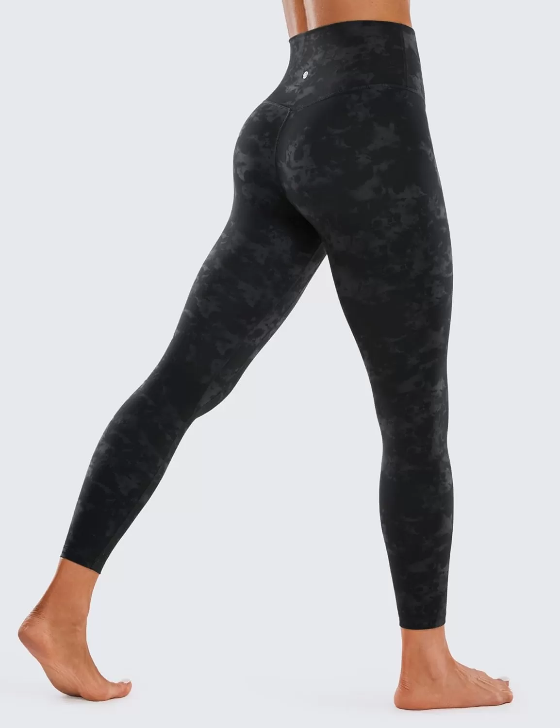 imageCRZ YOGA Womens Brushed Naked Feeling Workout Leggings 25quot  High Waisted Gym Compression Tummy Control Yoga PantsTie Dye Smoke Ink