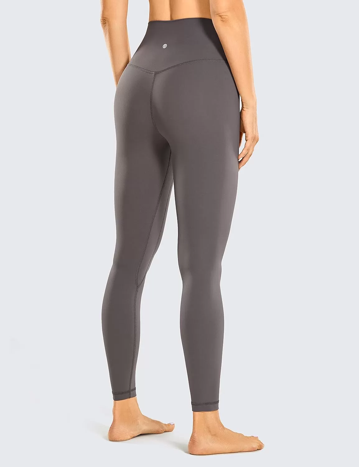 imageCRZ YOGA Womens Brushed Naked Feeling Workout Leggings 25quot  High Waisted Gym Compression Tummy Control Yoga PantsTornado Grey