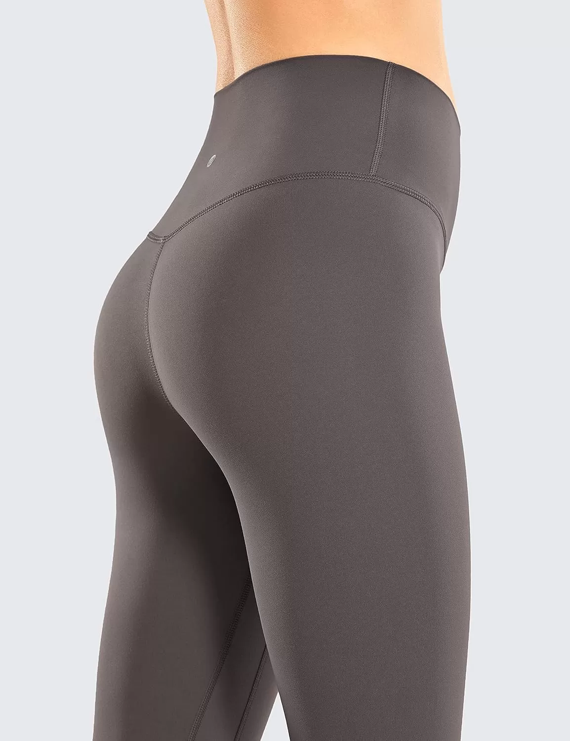 imageCRZ YOGA Womens Brushed Naked Feeling Workout Leggings 25quot  High Waisted Gym Compression Tummy Control Yoga PantsTornado Grey