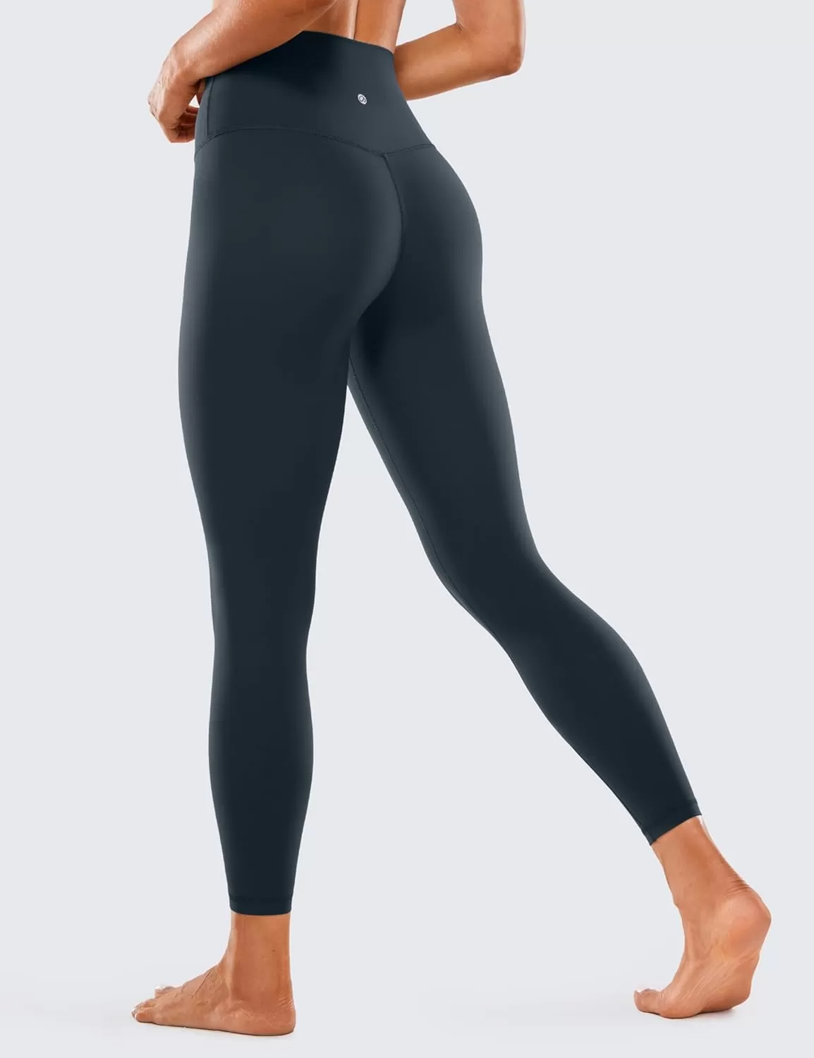 imageCRZ YOGA Womens Brushed Naked Feeling Workout Leggings 25quot  High Waisted Gym Compression Tummy Control Yoga PantsTrue Navy