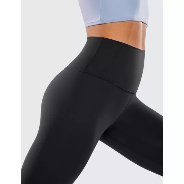 imageCRZ YOGA Womens Brushed Naked Feeling Workout Leggings 25quot  High Waisted Gym Compression Tummy Control Yoga PantsBlack