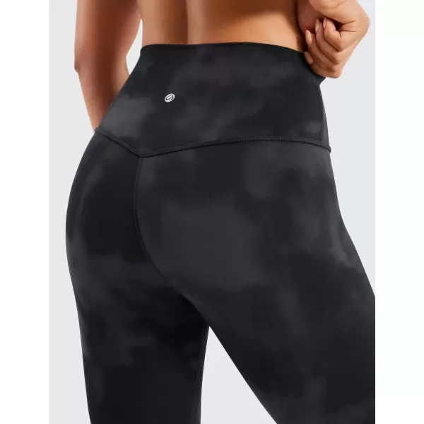 imageCRZ YOGA Womens Brushed Naked Feeling Workout Leggings 25quot  High Waisted Gym Compression Tummy Control Yoga PantsBlack Tie Dye Flowers