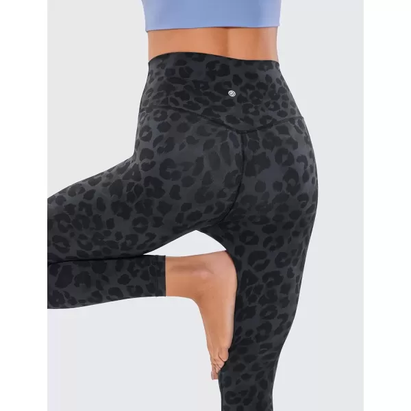 imageCRZ YOGA Womens Brushed Naked Feeling Workout Leggings 25quot  High Waisted Gym Compression Tummy Control Yoga PantsCharcoal Snow Leopard