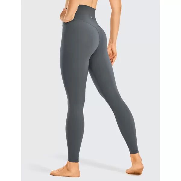 imageCRZ YOGA Womens Brushed Naked Feeling Workout Leggings 25quot  High Waisted Gym Compression Tummy Control Yoga PantsDark Carbon