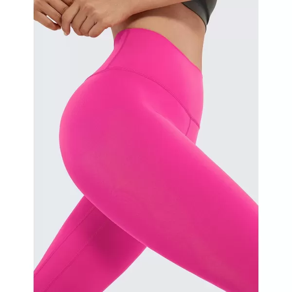 imageCRZ YOGA Womens Brushed Naked Feeling Workout Leggings 25quot  High Waisted Gym Compression Tummy Control Yoga PantsHibiscus Purple