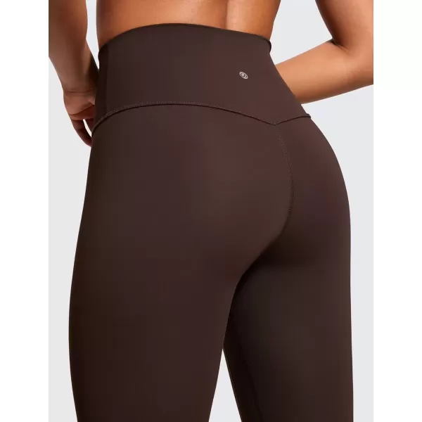 imageCRZ YOGA Womens Brushed Naked Feeling Workout Leggings 25quot  High Waisted Gym Compression Tummy Control Yoga PantsHot Fudge Brown