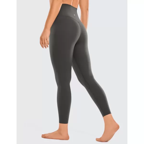 imageCRZ YOGA Womens Brushed Naked Feeling Workout Leggings 25quot  High Waisted Gym Compression Tummy Control Yoga PantsInk Gray