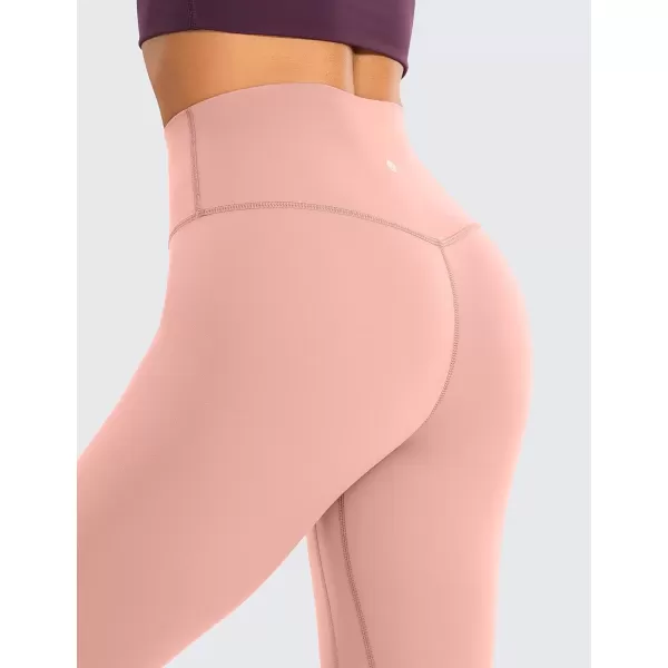 imageCRZ YOGA Womens Brushed Naked Feeling Workout Leggings 25quot  High Waisted Gym Compression Tummy Control Yoga PantsPink Puff