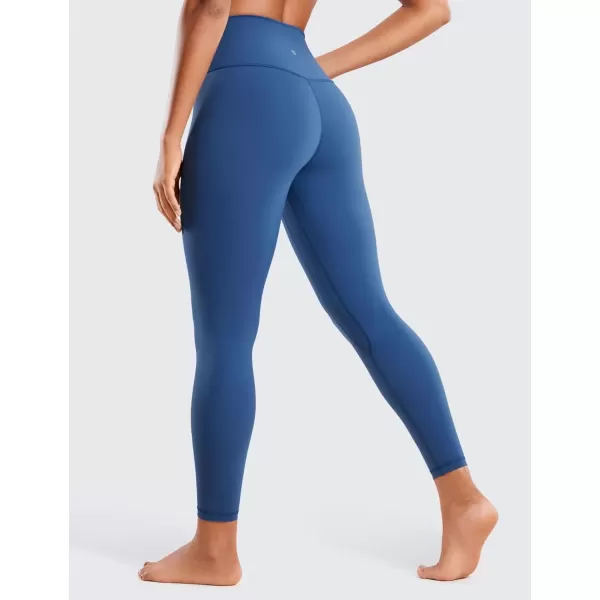 imageCRZ YOGA Womens Brushed Naked Feeling Workout Leggings 25quot  High Waisted Gym Compression Tummy Control Yoga PantsPitch Blue