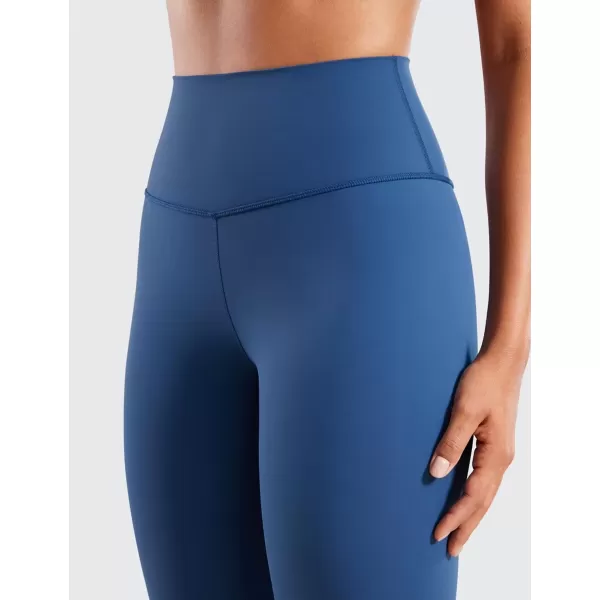 imageCRZ YOGA Womens Brushed Naked Feeling Workout Leggings 25quot  High Waisted Gym Compression Tummy Control Yoga PantsPitch Blue