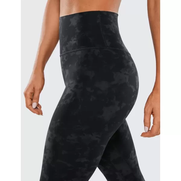 imageCRZ YOGA Womens Brushed Naked Feeling Workout Leggings 25quot  High Waisted Gym Compression Tummy Control Yoga PantsTie Dye Smoke Ink