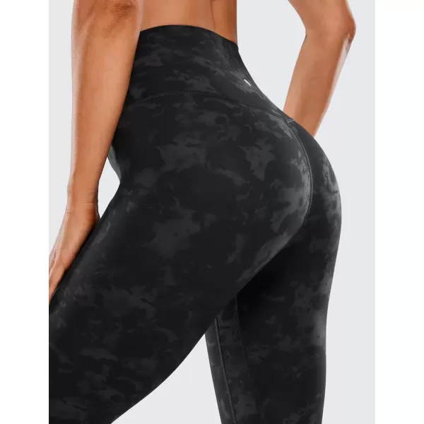 imageCRZ YOGA Womens Brushed Naked Feeling Workout Leggings 25quot  High Waisted Gym Compression Tummy Control Yoga PantsTie Dye Smoke Ink