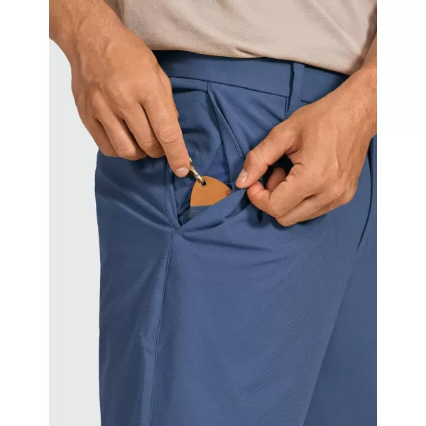 imageCRZ YOGA Mens All Day Comfy Golf Shorts  7quot9quot Stretch Lightweight Casual Work Flat Front Shorts with PocketsElectric Blue