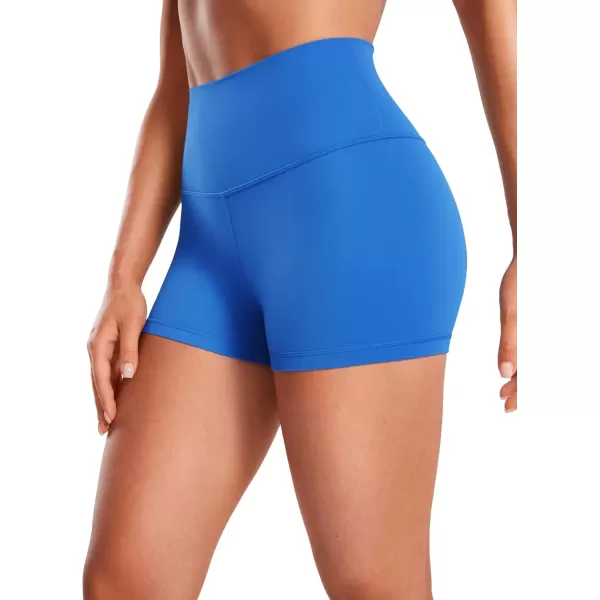 imageCRZ YOGA Womens Butterluxe Biker Shorts 25 Inches  High Waisted Yoga Workout Running Volleyball Spandex Booty ShortsSparkle Blue