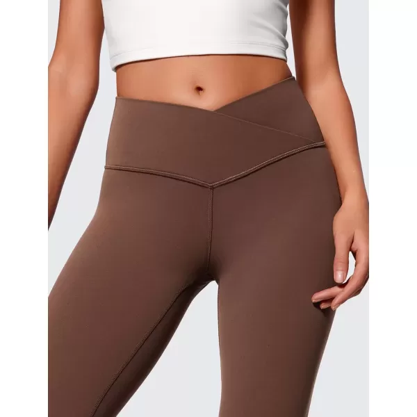 imageCRZ YOGA Butterluxe Crossover Flare Leggings for Women 31quot  High Waist V Cross Bootcut Bell Bottoms Tummy Control Yoga PantsCoffee Brown