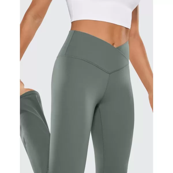 imageCRZ YOGA Butterluxe Crossover Flare Leggings for Women 31quot  High Waist V Cross Bootcut Bell Bottoms Tummy Control Yoga PantsGrey Sage
