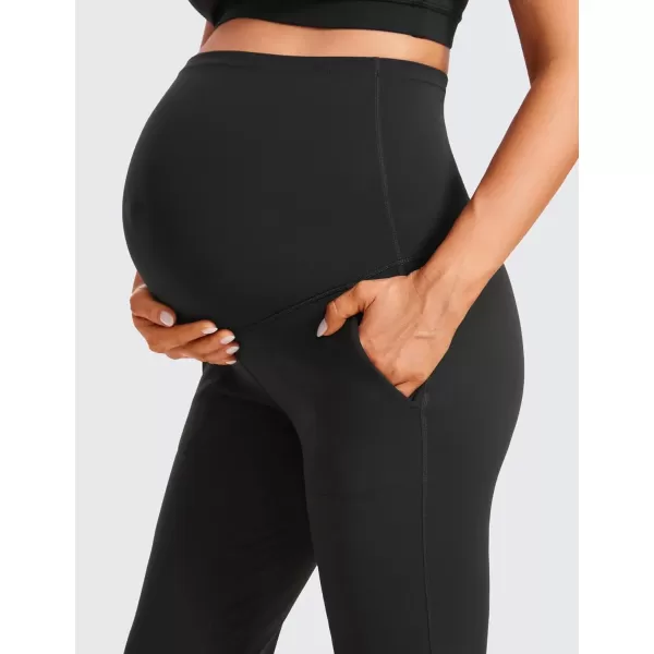 imageCRZ YOGA Womens Butterluxe Maternity Joggers with Pockets 27quot  Workout Activewear Yoga Pregnancy Pants Buttery SoftBlack