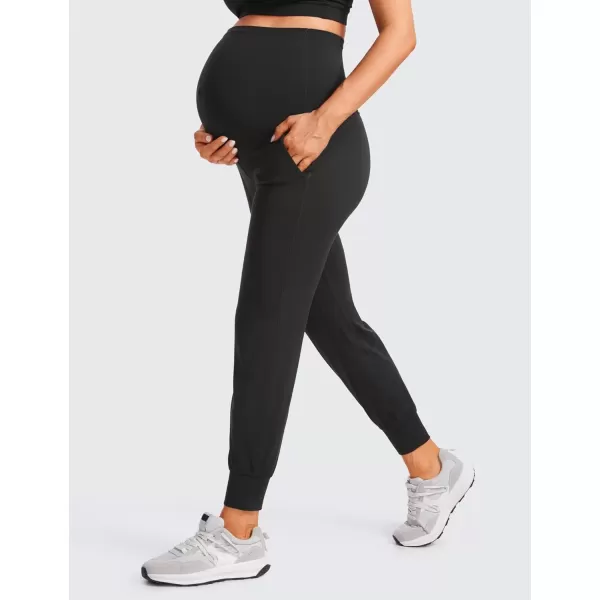 imageCRZ YOGA Womens Butterluxe Maternity Joggers with Pockets 27quot  Workout Activewear Yoga Pregnancy Pants Buttery SoftBlack