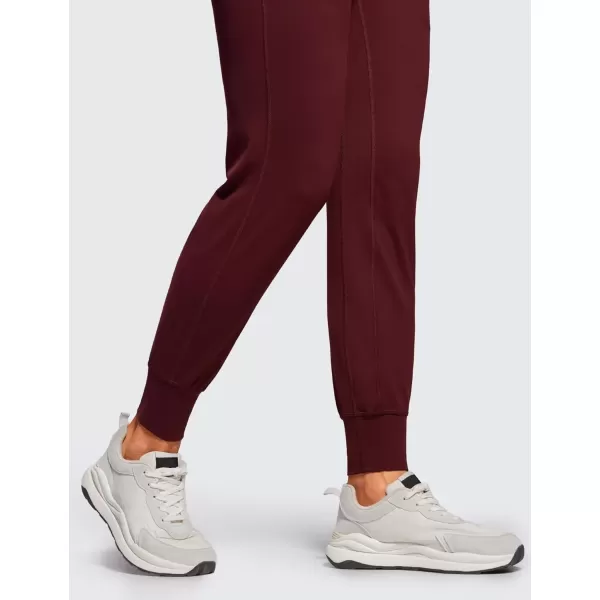 imageCRZ YOGA Womens Butterluxe Maternity Joggers with Pockets 27quot  Workout Activewear Yoga Pregnancy Pants Buttery SoftRed Merlot