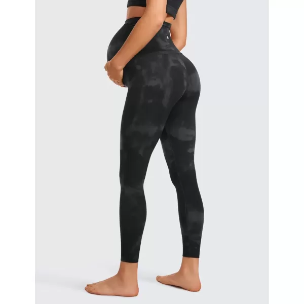 imageCRZ YOGA Womens Butterluxe Maternity Leggings Over The Belly 25quot  Buttery Soft Workout Activewear Yoga Pregnancy PantsBlack Tie Dye Flowers