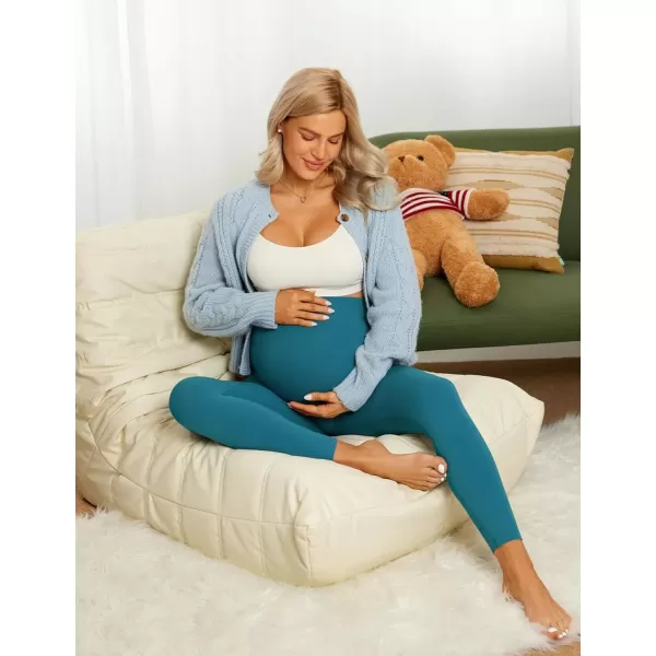 imageCRZ YOGA Womens Butterluxe Maternity Leggings Over The Belly 25quot  Buttery Soft Workout Activewear Yoga Pregnancy PantsBorealis Green