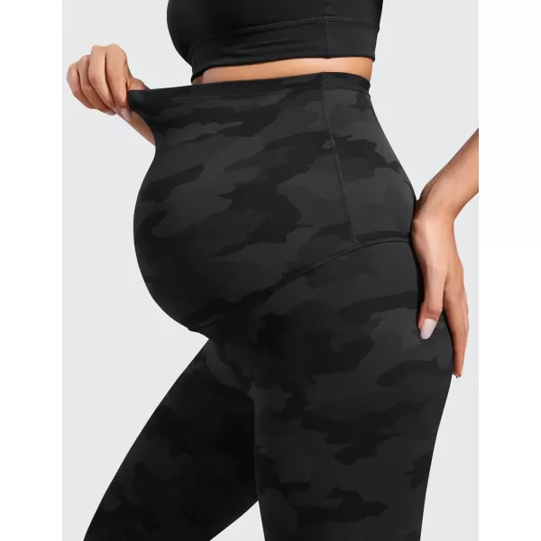 imageCRZ YOGA Womens Butterluxe Maternity Leggings Over The Belly 25quot  Buttery Soft Workout Activewear Yoga Pregnancy PantsDark Grey Camouflage 2