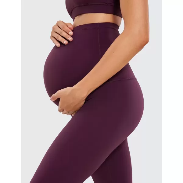 imageCRZ YOGA Womens Butterluxe Maternity Leggings Over The Belly 25quot  Buttery Soft Workout Activewear Yoga Pregnancy PantsDeep Purple