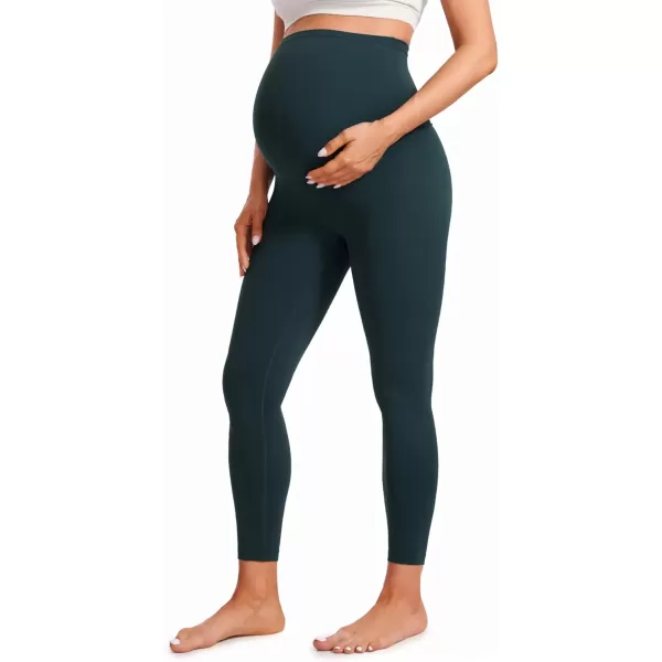 imageCRZ YOGA Womens Butterluxe Maternity Leggings Over The Belly 25quot  Buttery Soft Workout Activewear Yoga Pregnancy PantsForest Dark Green