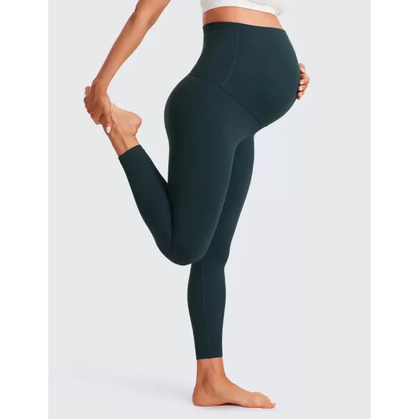 imageCRZ YOGA Womens Butterluxe Maternity Leggings Over The Belly 25quot  Buttery Soft Workout Activewear Yoga Pregnancy PantsForest Dark Green