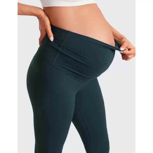 imageCRZ YOGA Womens Butterluxe Maternity Leggings Over The Belly 25quot  Buttery Soft Workout Activewear Yoga Pregnancy PantsForest Dark Green