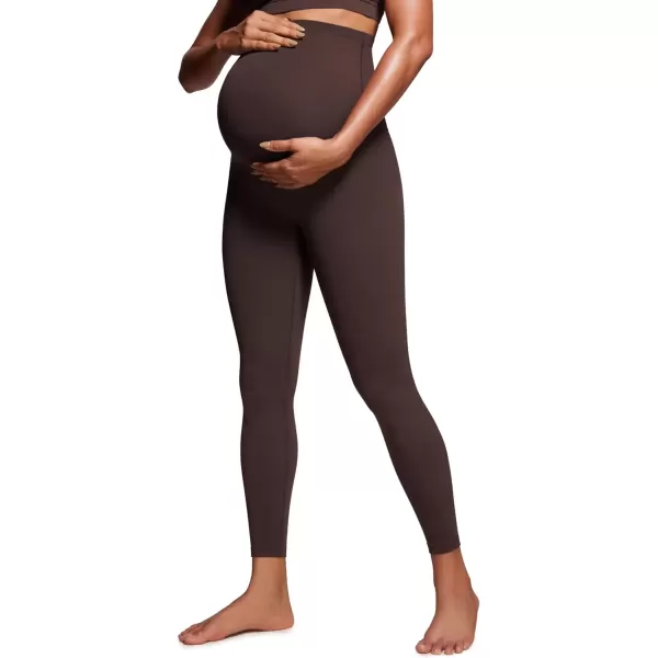 imageCRZ YOGA Womens Butterluxe Maternity Leggings Over The Belly 25quot  Buttery Soft Workout Activewear Yoga Pregnancy PantsHot Fudge Brown